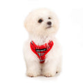 Adjustable Dog Harness Vest Style Dog Outing Classic Plaid Traction Chest Harness